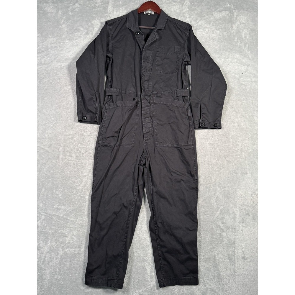Alex Mill Coveralls Womens Small Black Cotton Twill Utility Jumpsuit Workwear